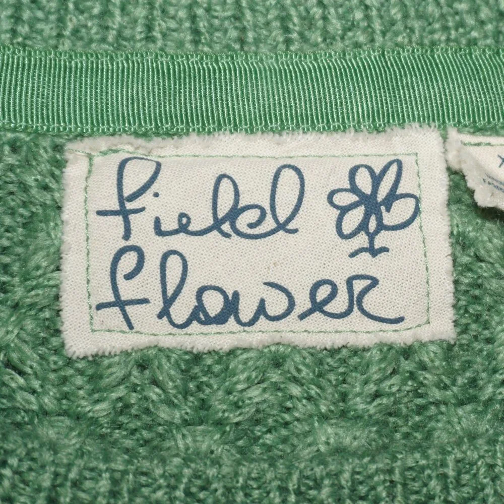 Anthropologie Field Flower Wool Mohair Green Sweater xs - Picture 4 of 8